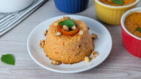 Piatto con sformatino di peperoni