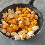 Bocconcini pollo con zucca
