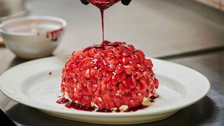 Panna cotta a forma di cervello