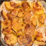 Patate cremose nella teglia