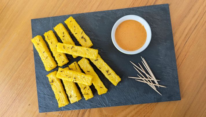 Polenta croccante al forno