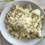 Purea di cavolfiore lessato nella ciotola