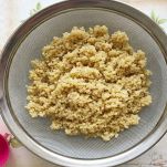 Quinoa cotta e messa a scolare