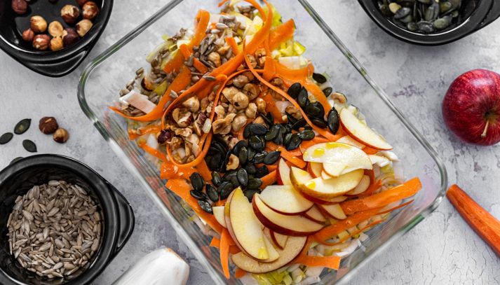 Schiscetta creativa con insalata fantasia