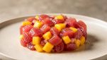 Tartare di tonno con mango e cipolla di Tropea