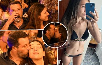 Salvini e Francesca Verdini a Ischia tra calici alzati e baci appassionati
