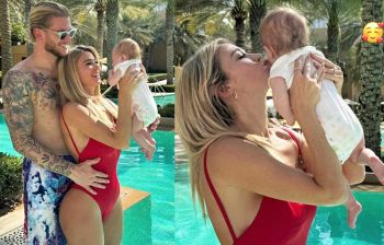 Diletta Leotta in vacanza con Loris Karius e la figlia Aria a Dubai