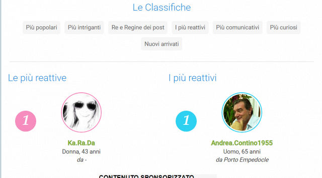 LA CLASSIFICA E' OTTIMA