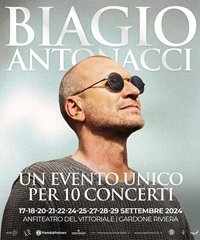 Live speciali per Biagio Antonacci all'Anfiteatro del Vittoriale