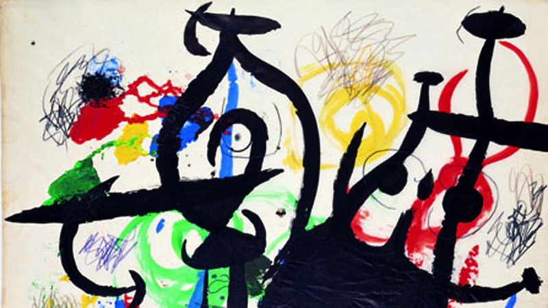 Joan Miro, Women and Birds, 1970