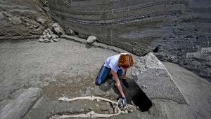 Scheletro pompei decapitato