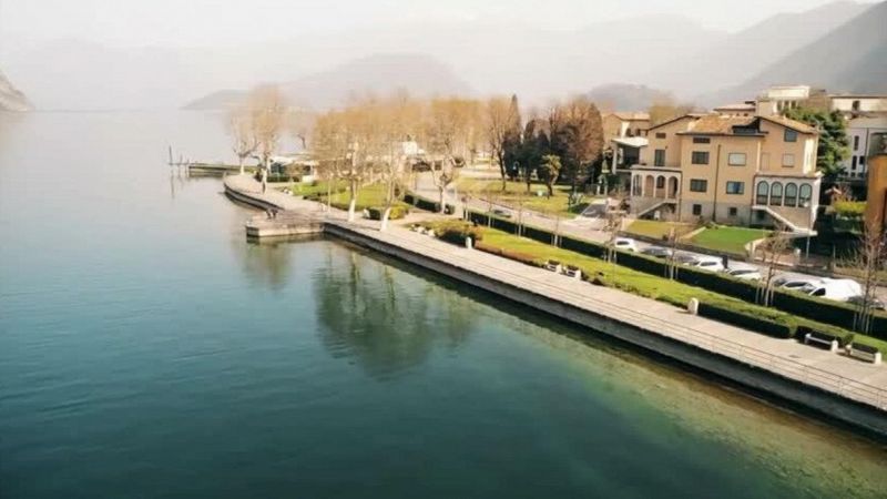 Coronavirus, drone sui laghi di Garda e d'Iseo: rive deserte