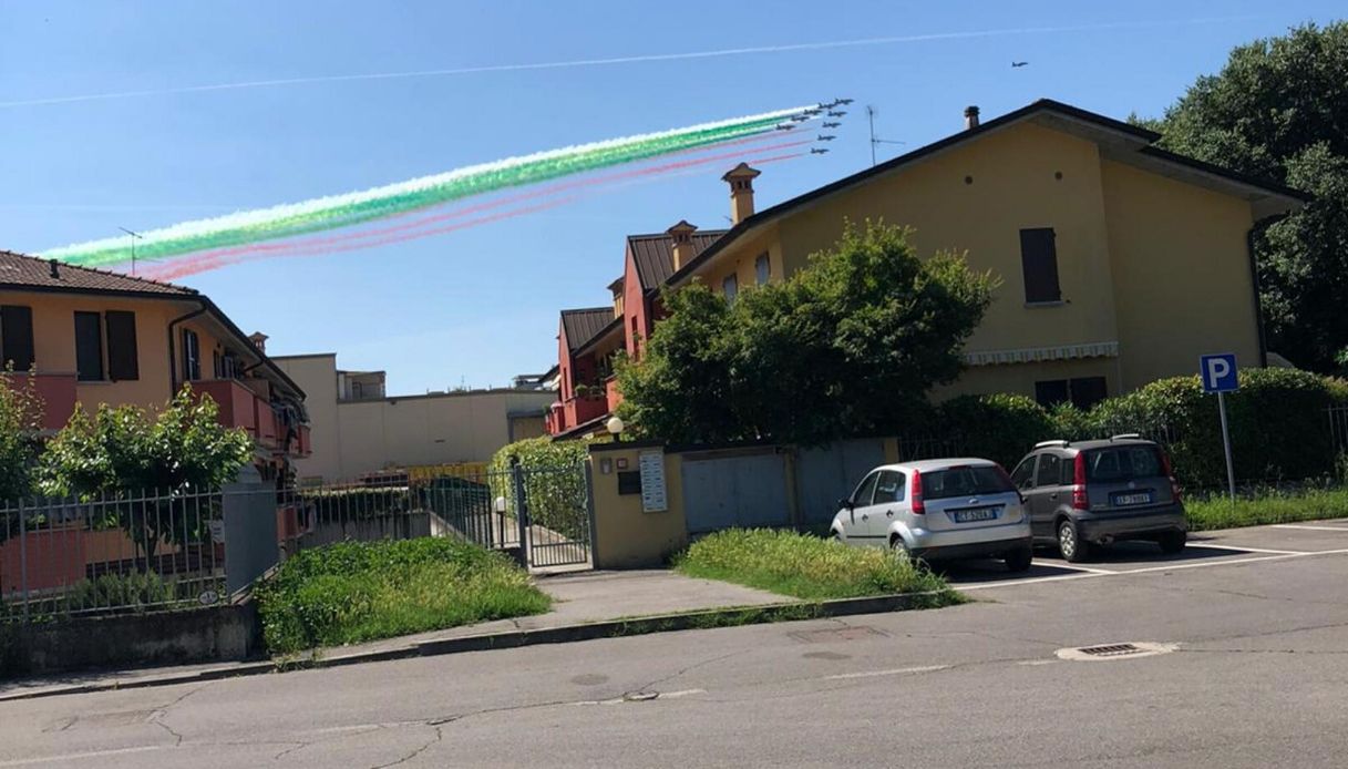 Giro d'Italia delle Frecce Tricolori: l'omaggio a Codogno