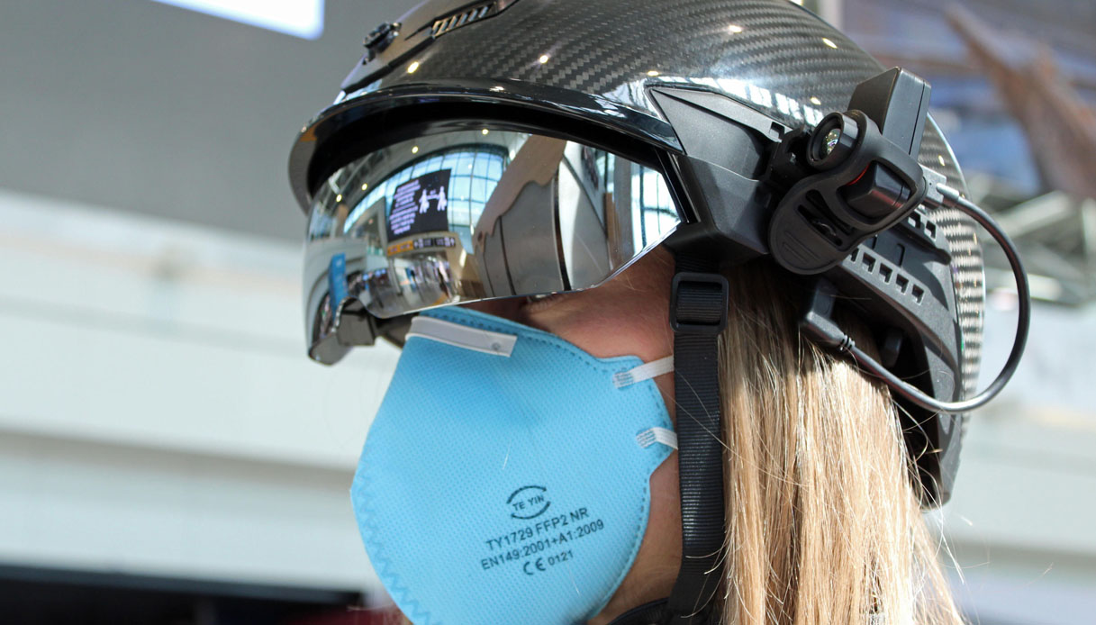 Fase 2, Fiumicino primo scalo europeo a usare lo Smart Helmet