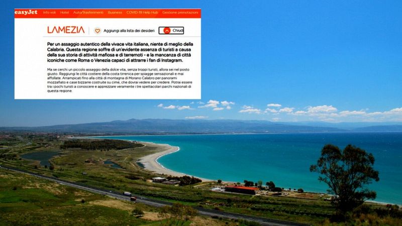 Calabria, le scuse di Easyjet dopo la gaffe su mafia e terremoti