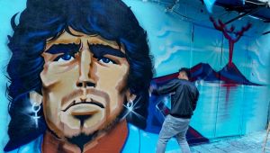 Napoli, nuovo murale per Maradona: è nel rione Sanità