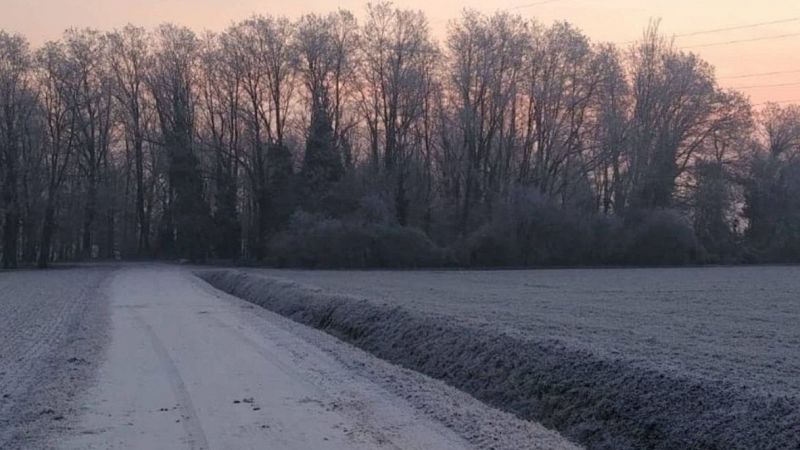 Pianura Padana innevata