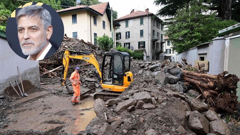 George Clooney sul lago di Como
