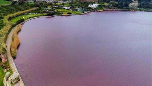 Il Lago d'Averno si tinge di rosso