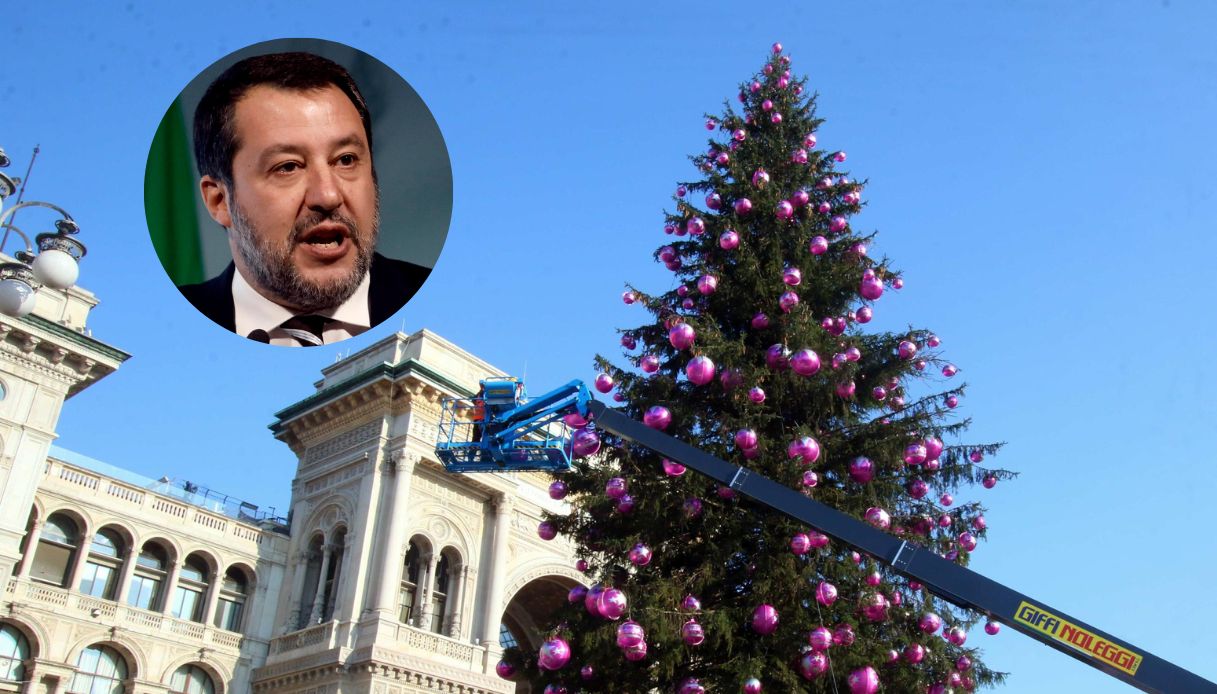 Albero di Natale e Salvini: polemica