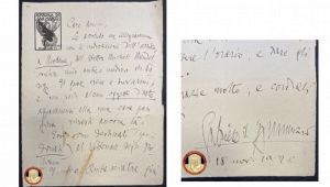 Lettera di D'Annunzio ritrovata