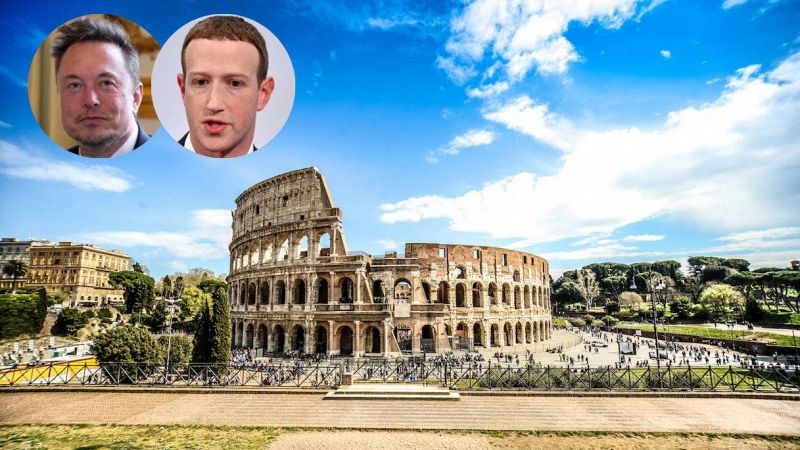 Elon Musk e Mark Zuckerberg, scontro al Colosseo