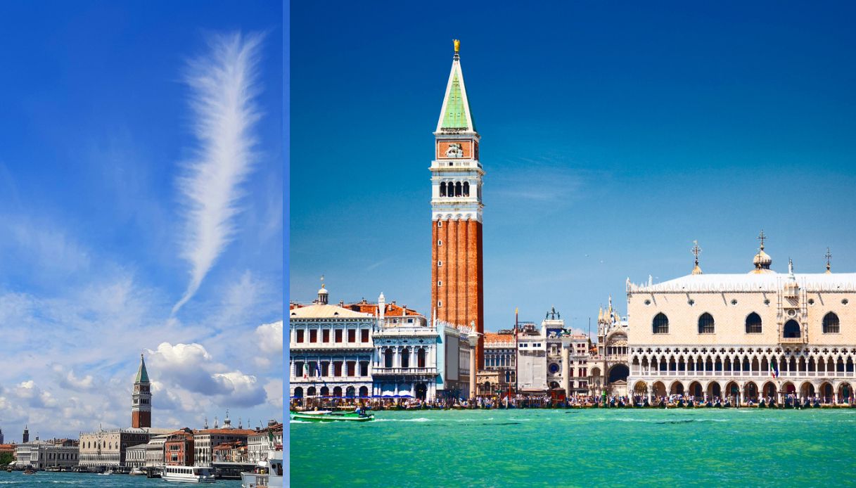 La nuvola a forma di piuma a piazza San Marco