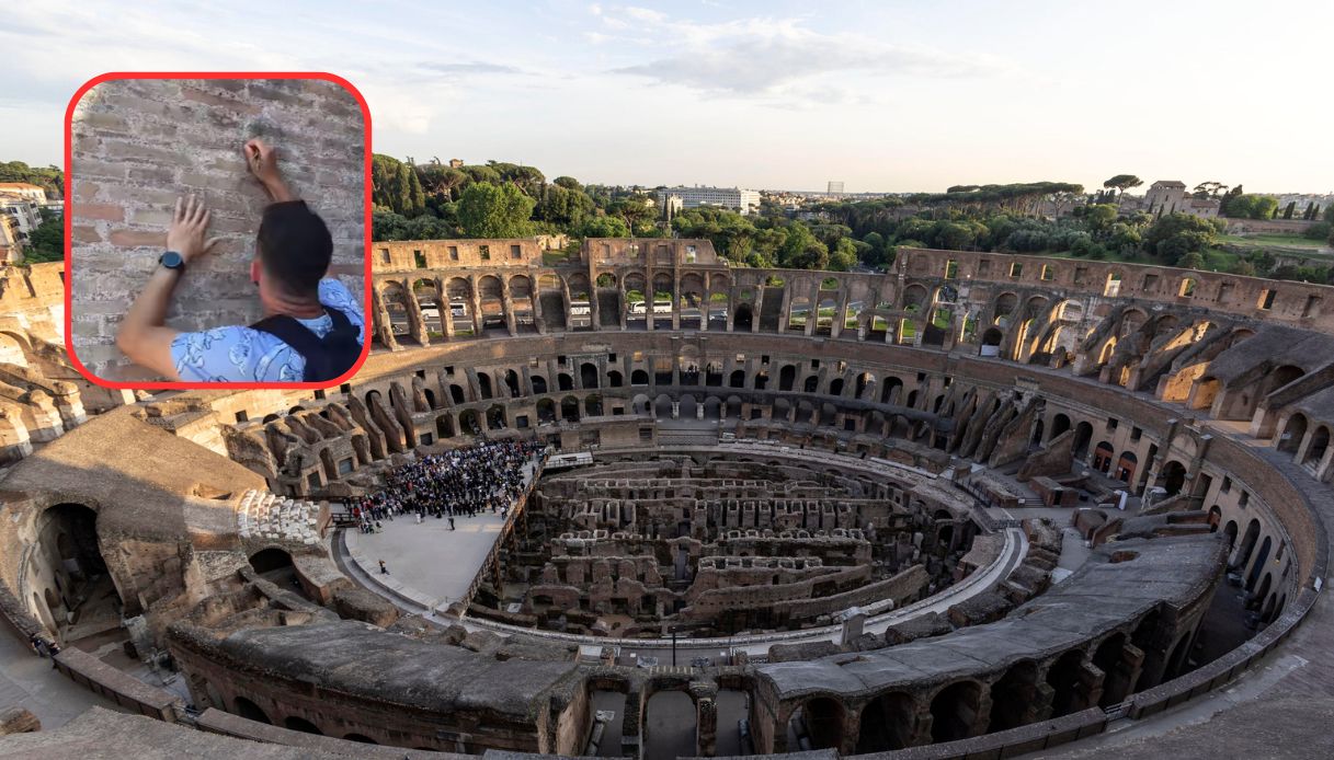 Colosseo sfregiato, turista si scusa: 