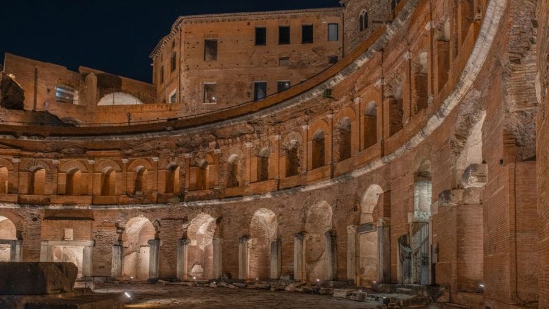 Nuova illuminazione mercati di Traiano