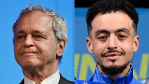 Enrico Mentana e Iliass Aouani