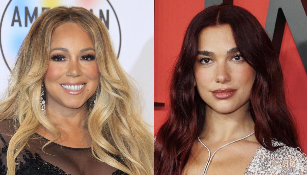 Mariah Carey alla Cerimonia di Milano Cortina, giallo Dua Lipa