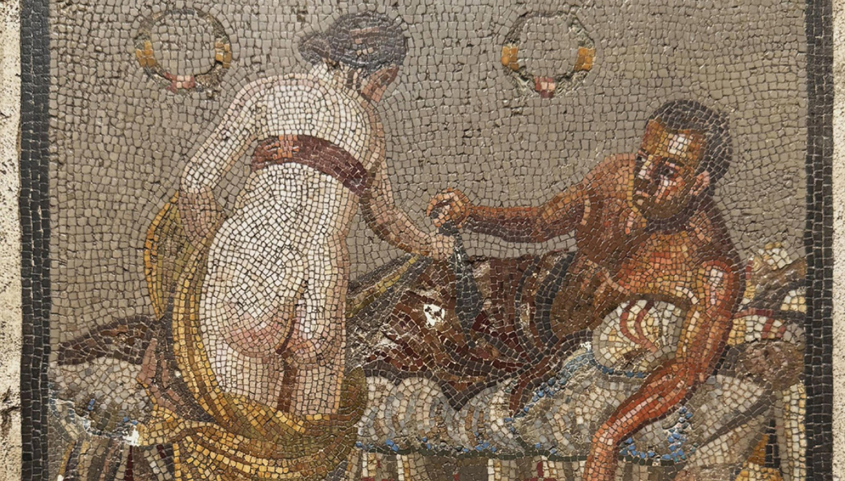 Scoperta origine mosaico assegnato a Pompei