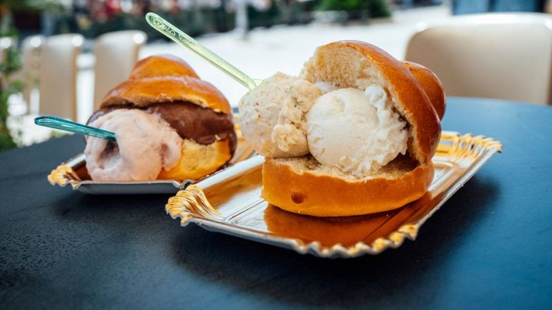 Brioche con gelato