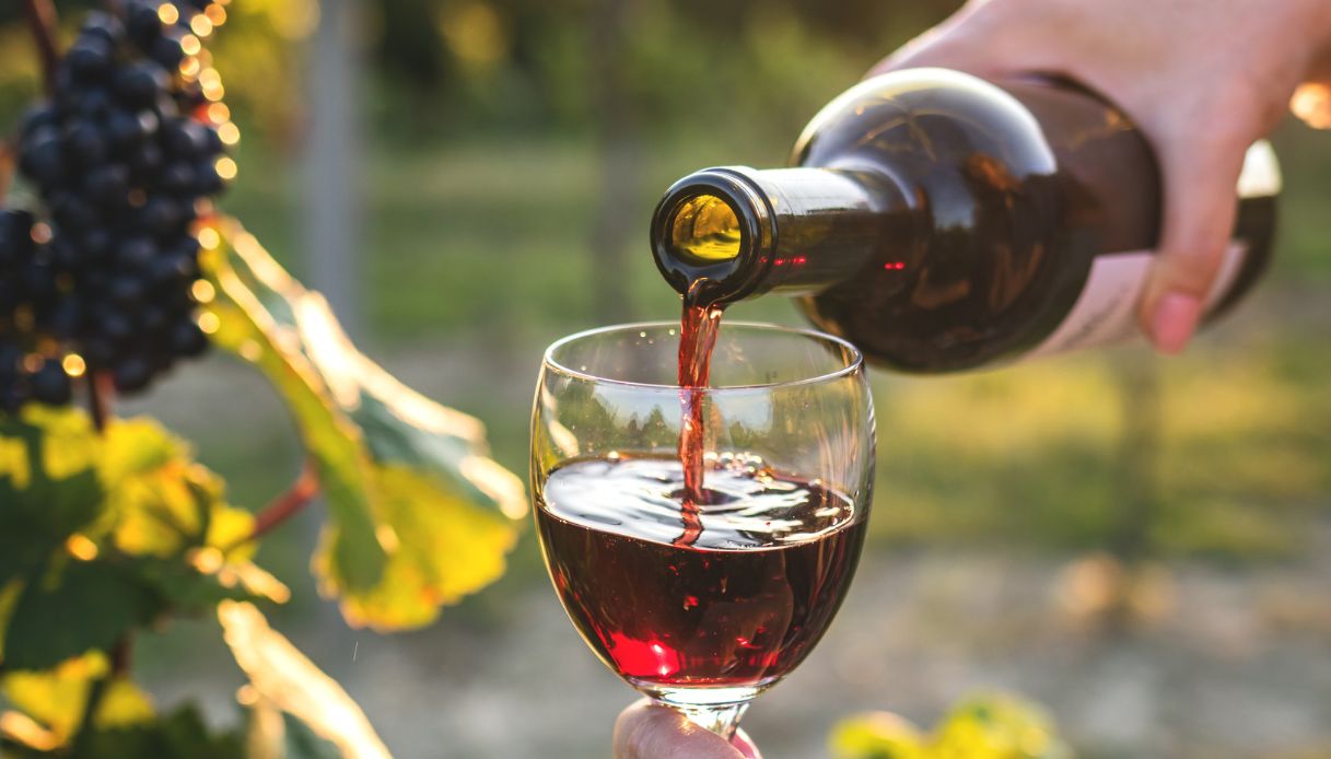 Bicchiere di vino rosso