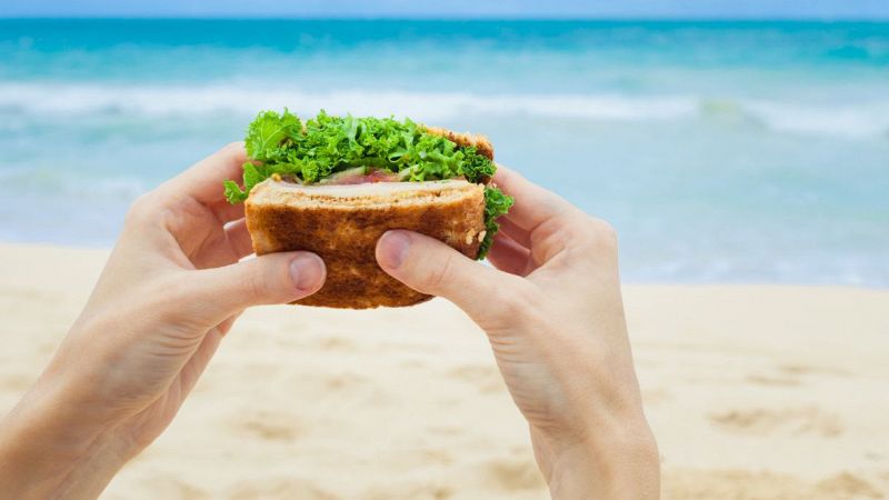 Panino in spiaggia