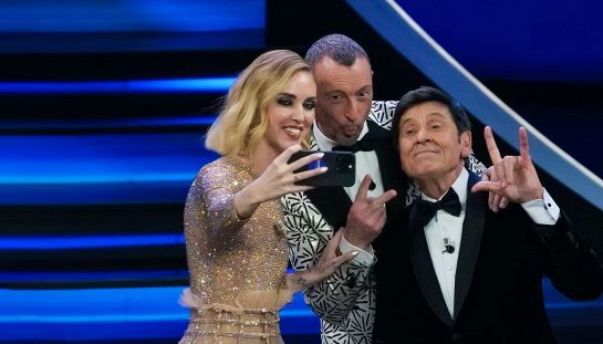 Sanremo 2023 - Amadeus, Morandi e Ferragni