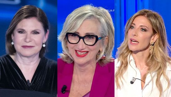 Bianca Berlinguer, Lunetta Savino e Francesca Fagnani