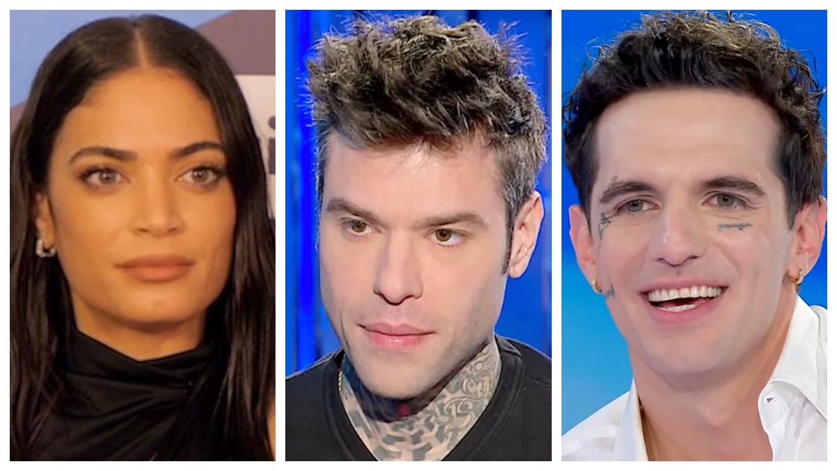 Sanremo 2025, quanti pasticci nella foto ufficiale: Fedez con Achille Lauro, dettaglio assurdo di Elodie e Clara