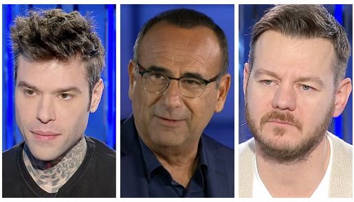 Fedez, Carlo Conti e Alessandro Cattelan