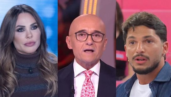 Ilary Blasi, Alfonso Signorini e Gianmarco Steri