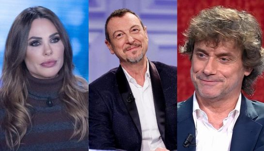 Ilary Blasi, Amadeus e Alberto Angela