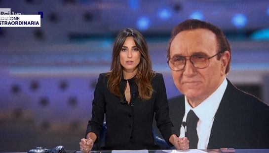 Giorgia Cardinaletti conduce lo speciale Tg1 sulla morte di Pippo Baudo