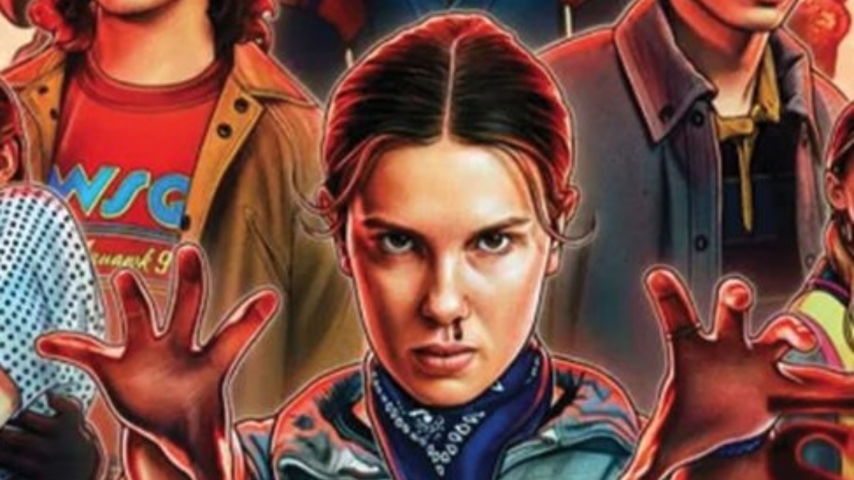 Sacca Stringata Stranger Things Con Maniglia | Borsa Regalo Originale Per Fan Della Serie TV | 33x42 Cm