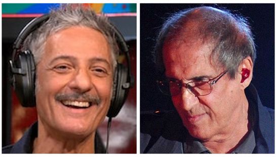 Rosario Fiorello e Adriano Celentano