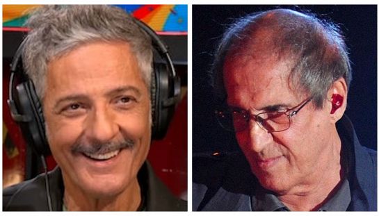 Rosario Fiorello e Adriano Celentano