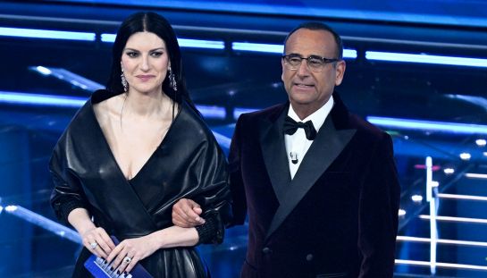 Laura Pausini e Carlo Conti