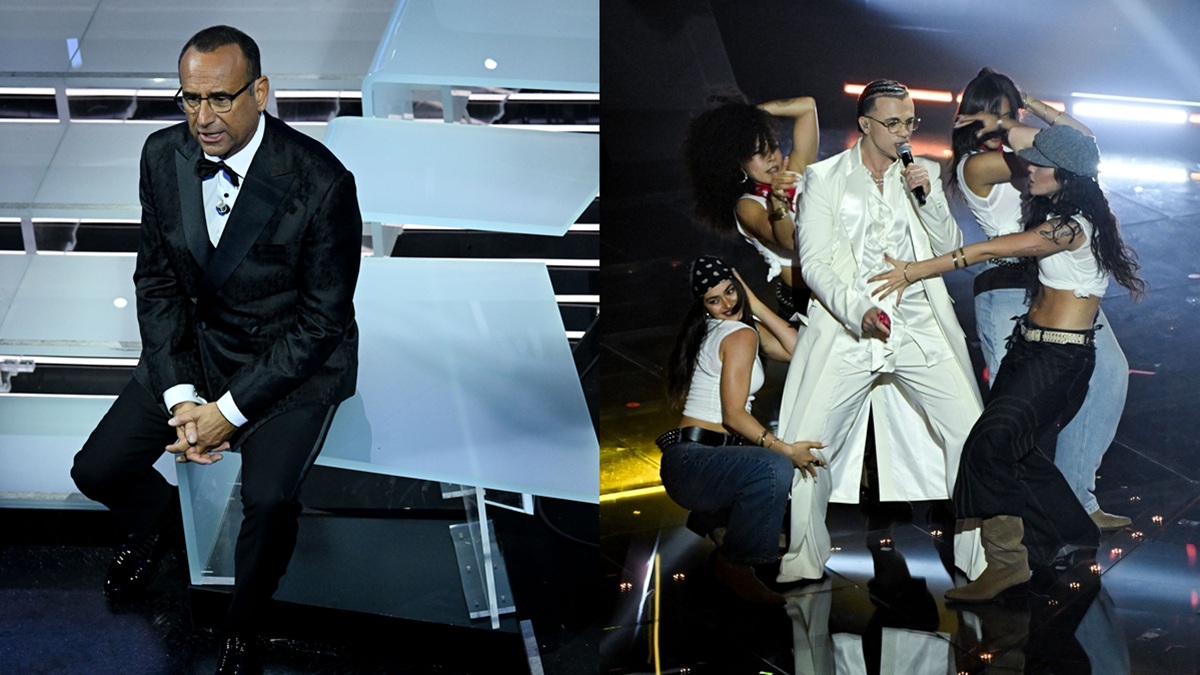Sanremo 2026, la battuta di Carlo Conti alla moglie fa infuriare la ballerina: "Sessualizzata per jeans da show"