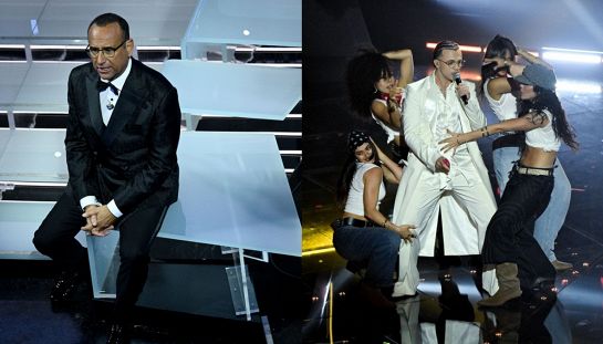 Sanremo 2026, la battuta di Conti alla moglie fa infuriare la ballerina