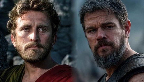 Kirk Douglas (Ulisse) e Matt Damon (Odissea)