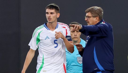 Luca Lipani e Silvio Baldini, centrocampista e ct dell'Italia Under 21